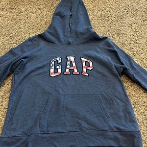 american flag in the letters